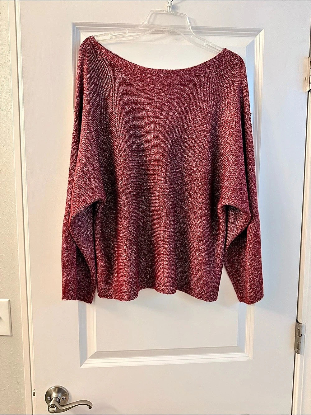 The Limited Burgundy Scoop Neck Sweater Like New
